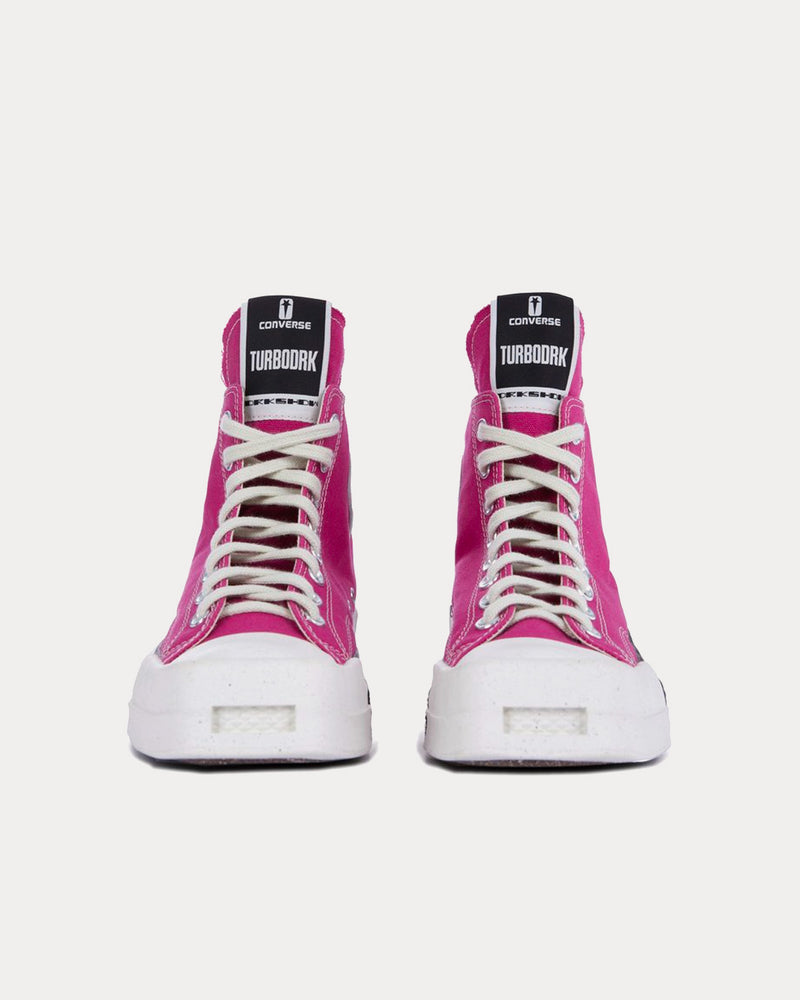 Converse x Rick Owens DRKSHDW Chuck 70 Laceless Hot Pink / White High Top Sneakers - 2