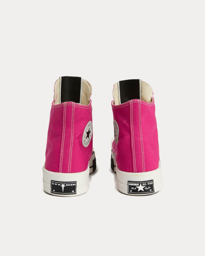 Converse x Rick Owens DRKSHDW Chuck 70 Laceless Hot Pink / White High Top Sneakers - 4