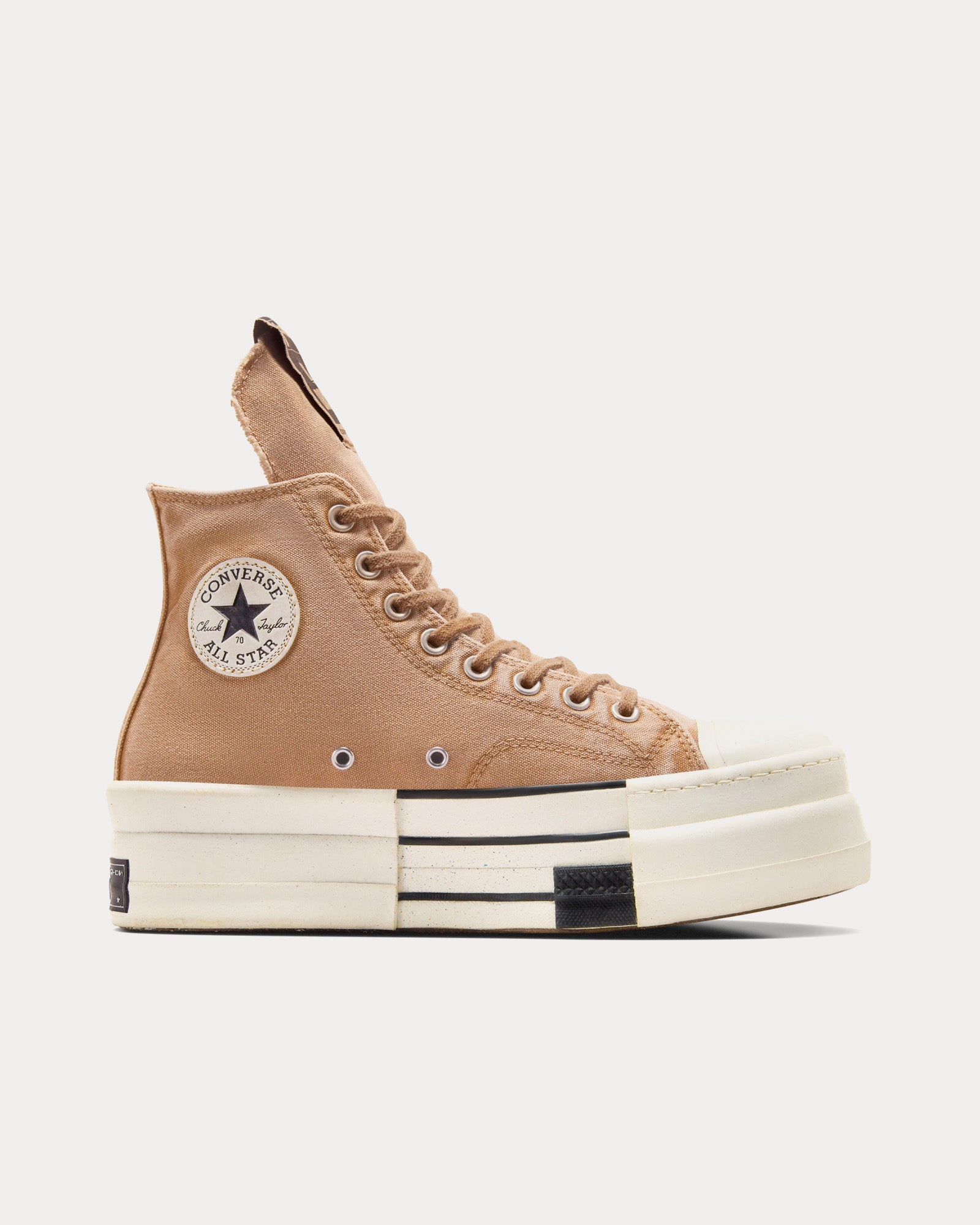 Converse x Rick Owens DRKSHDW DBL DRKSTR OVERDYE Chuck 70 Blonde High Top Sneakers - 1