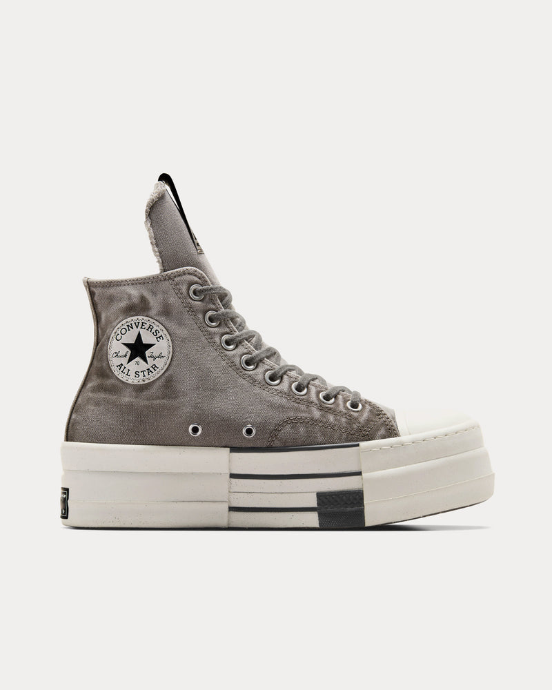 Converse x Rick Owens DRKSHDW DBL DRKSTR OVERDYE Chuck 70 Concrete High Top Sneakers - 1