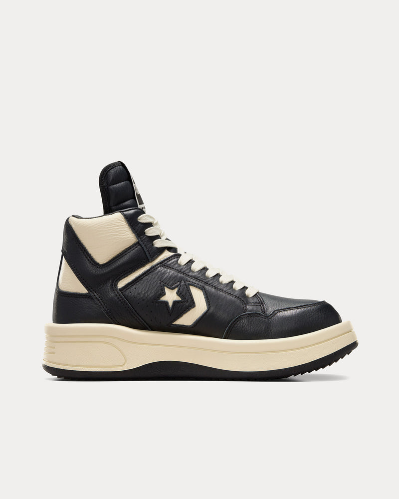 Converse x Rick Owens DRKSHDW TURBOWPN Black / Cloud Cream / Egret High Top Sneakers - 1