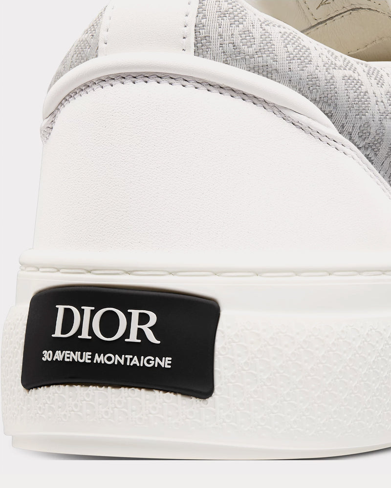 Dior x Kaws B33 Calfskin & Dior Oblique Canvas White / Grey Low Top Sneakers - 3