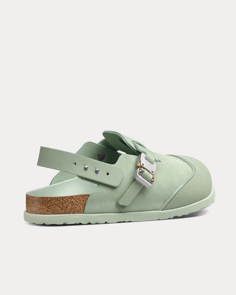 Dior x Birkenstock Tokio Mule Pastel Green Nubuck Calfskin Slip Ons - 4