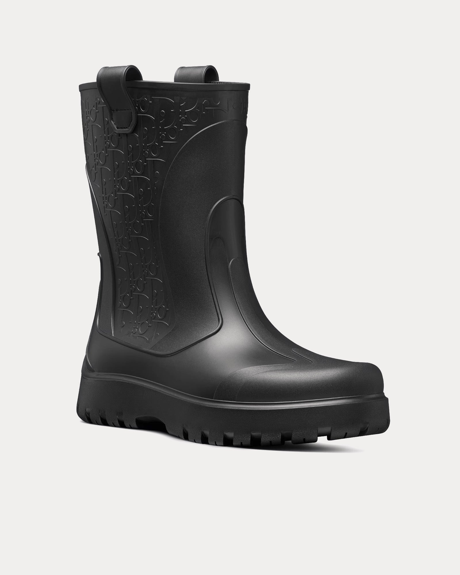 Dior Garden Black Rubber with Dior Oblique Motif Rain Boots - 3