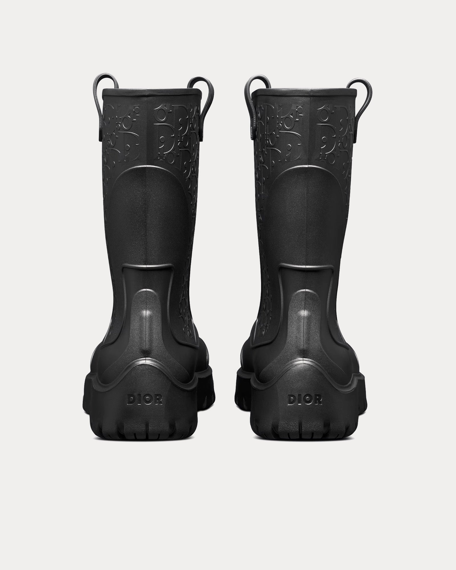 Dior Garden Black Rubber with Dior Oblique Motif Rain Boots - 4