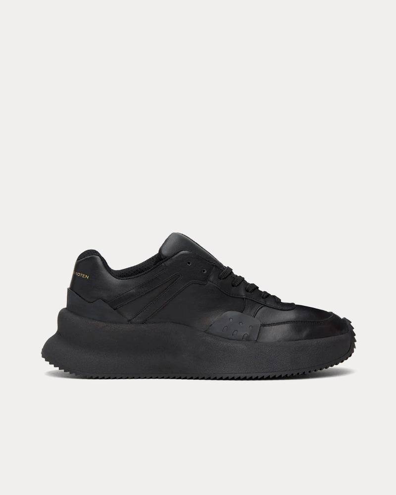 Dries Van Noten Oversized Leather Black Low Top Sneakers - 1