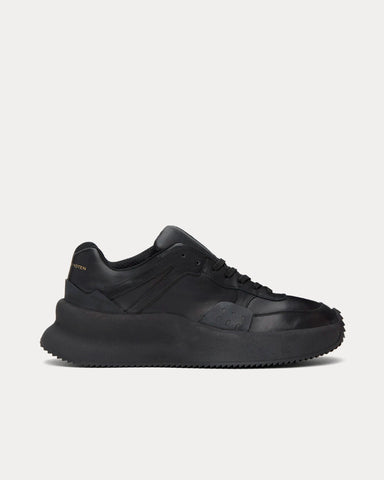 Dries Van Noten Oversized Leather Black Low Top Sneakers