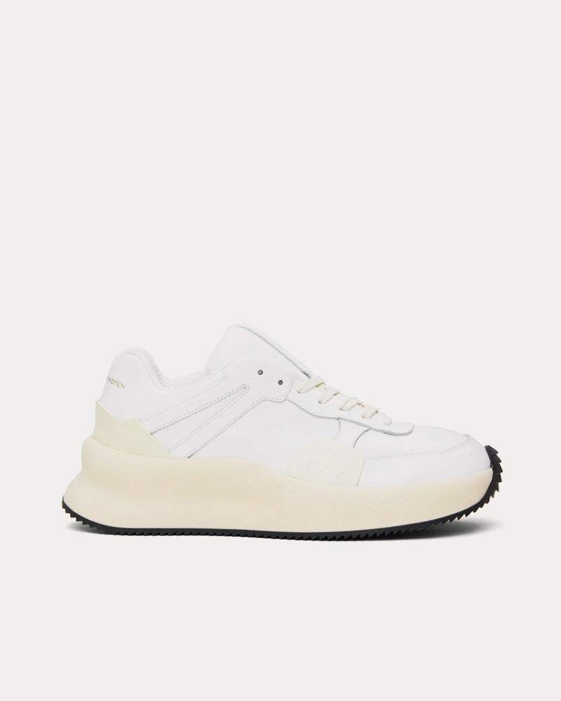 Dries Van Noten Oversized Leather White Low Top Sneakers - 1