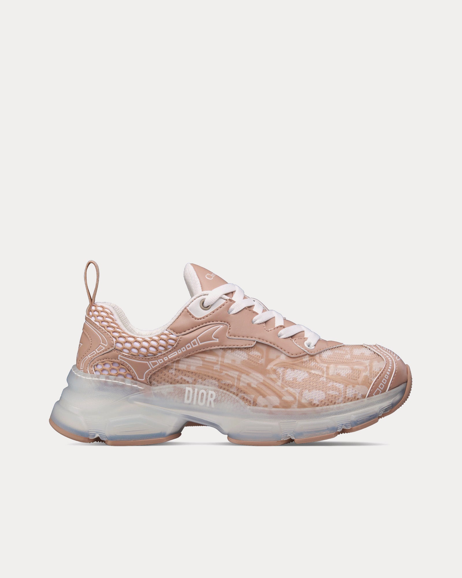 Dior Dior Vibe Nude Dior Oblique Technical Fabric and Transparent Rubber Low Top Sneakers - 1