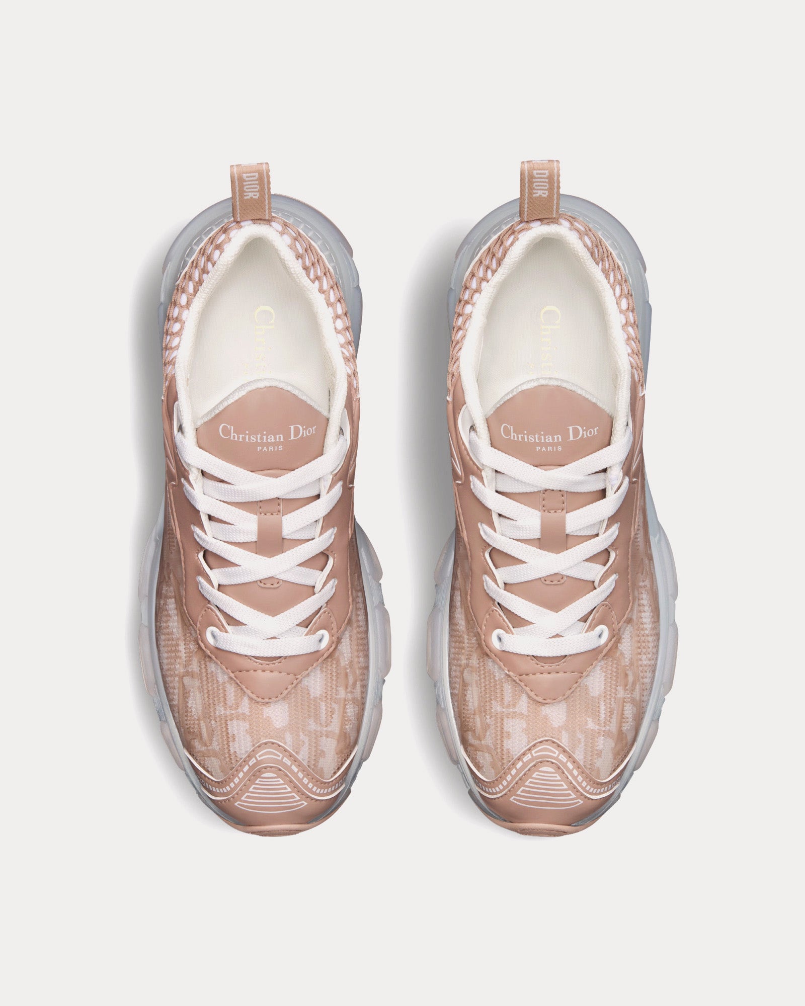 Dior Dior Vibe Nude Dior Oblique Technical Fabric and Transparent Rubber Low Top Sneakers - 2