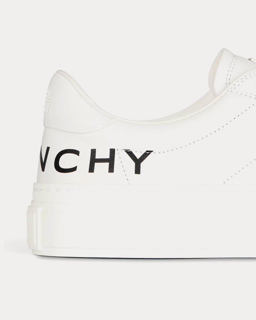 Givenchy City Sport Printed Givenchy Logo Leather White Low Top 