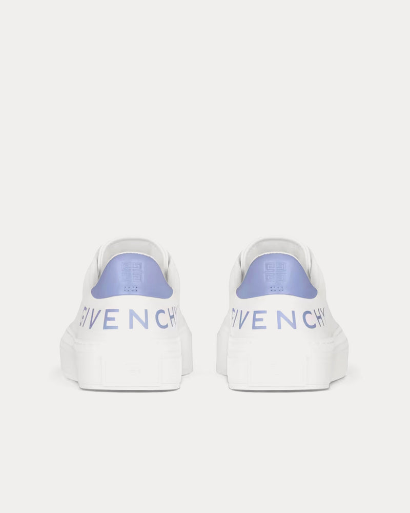 Givenchy City Sport Printed Givenchy Logo Leather White / Lilac Low Top Sneakers - 4