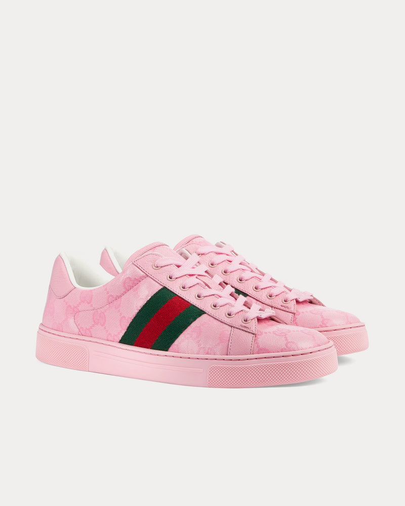 Gucci Ace GG Crystal Canvas Pink Low Top Sneakers - 3