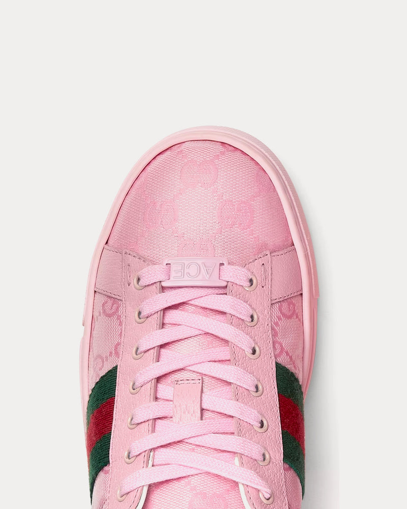 Gucci Ace GG Crystal Canvas Pink Low Top Sneakers - 5