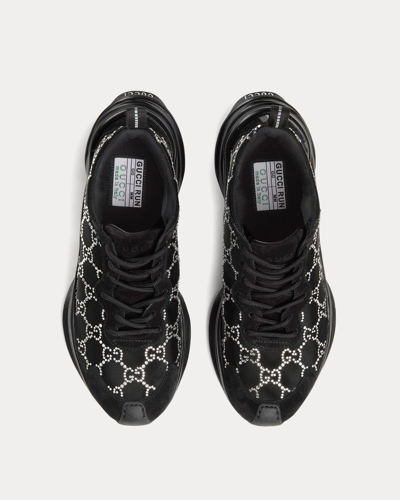 Gucci Run Gg Crystal Mesh Black Low Top Sneakers Sneak In Peace