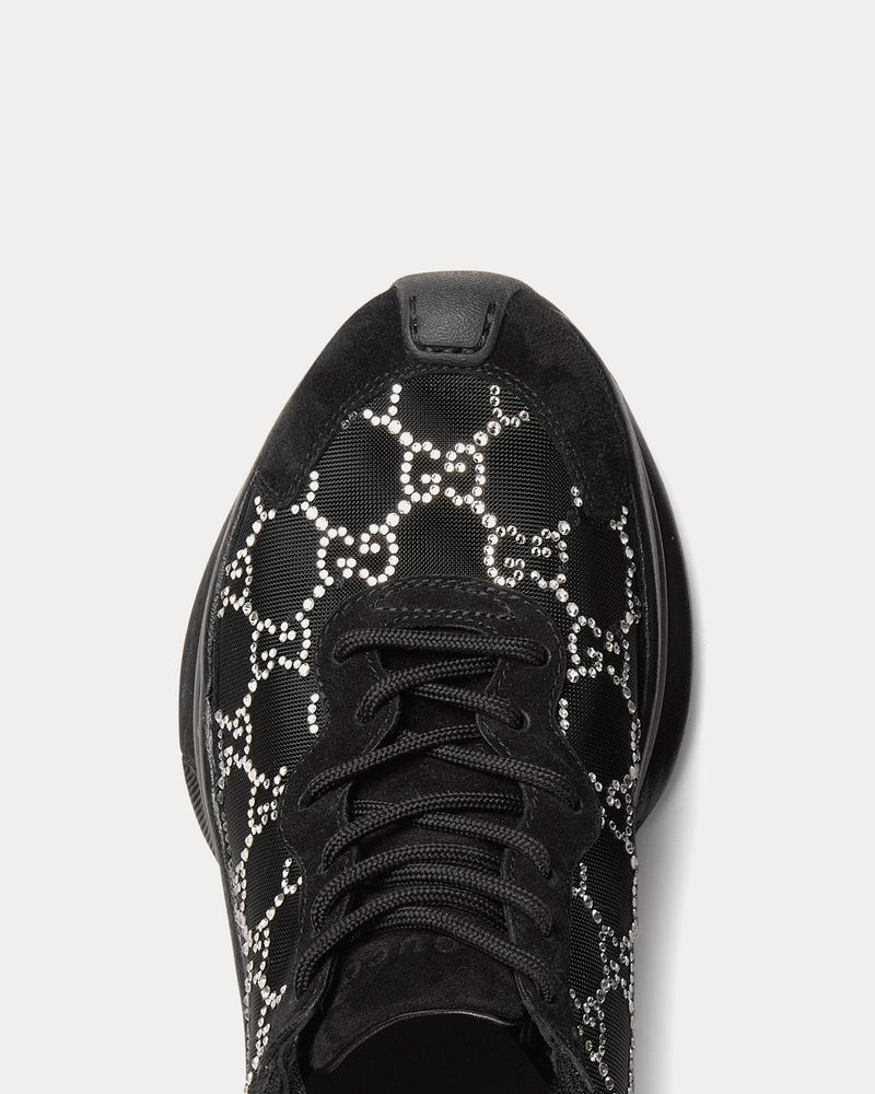 Gucci Run GG Crystal Mesh Black Low Top Sneakers - 5