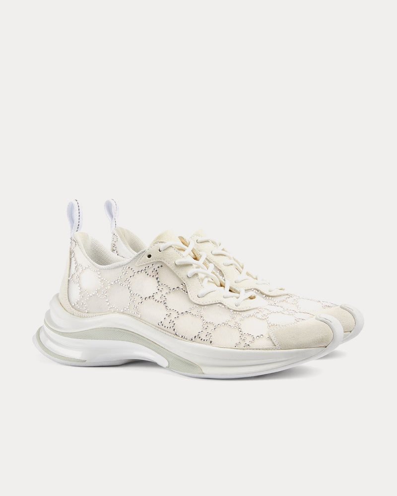 Gucci Run GG Crystal Mesh White Low Top Sneakers - 3