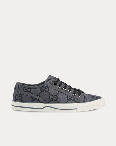 Gucci Tennis 1977 GG Recycled Polyester Dark Grey / Black Low Top Sneakers