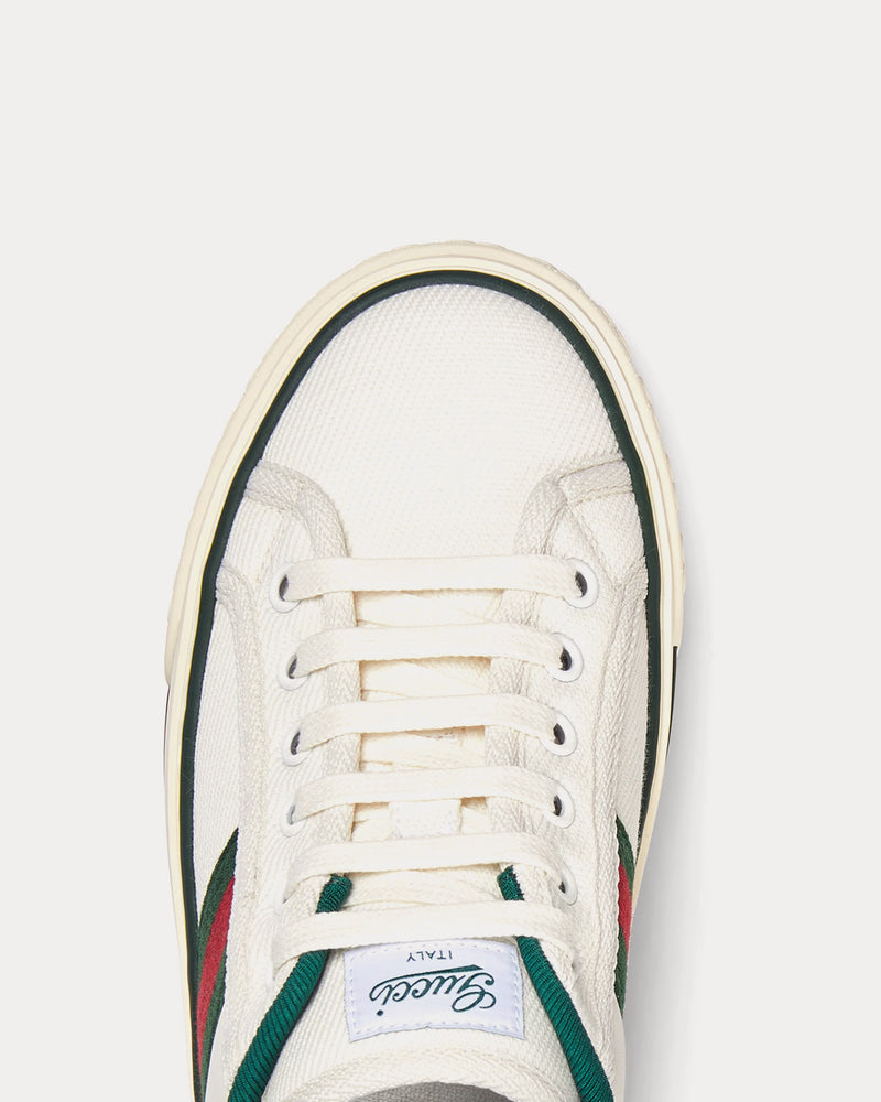 Gucci Tennis 1977 GG Canvas White Top Sneakers - 5