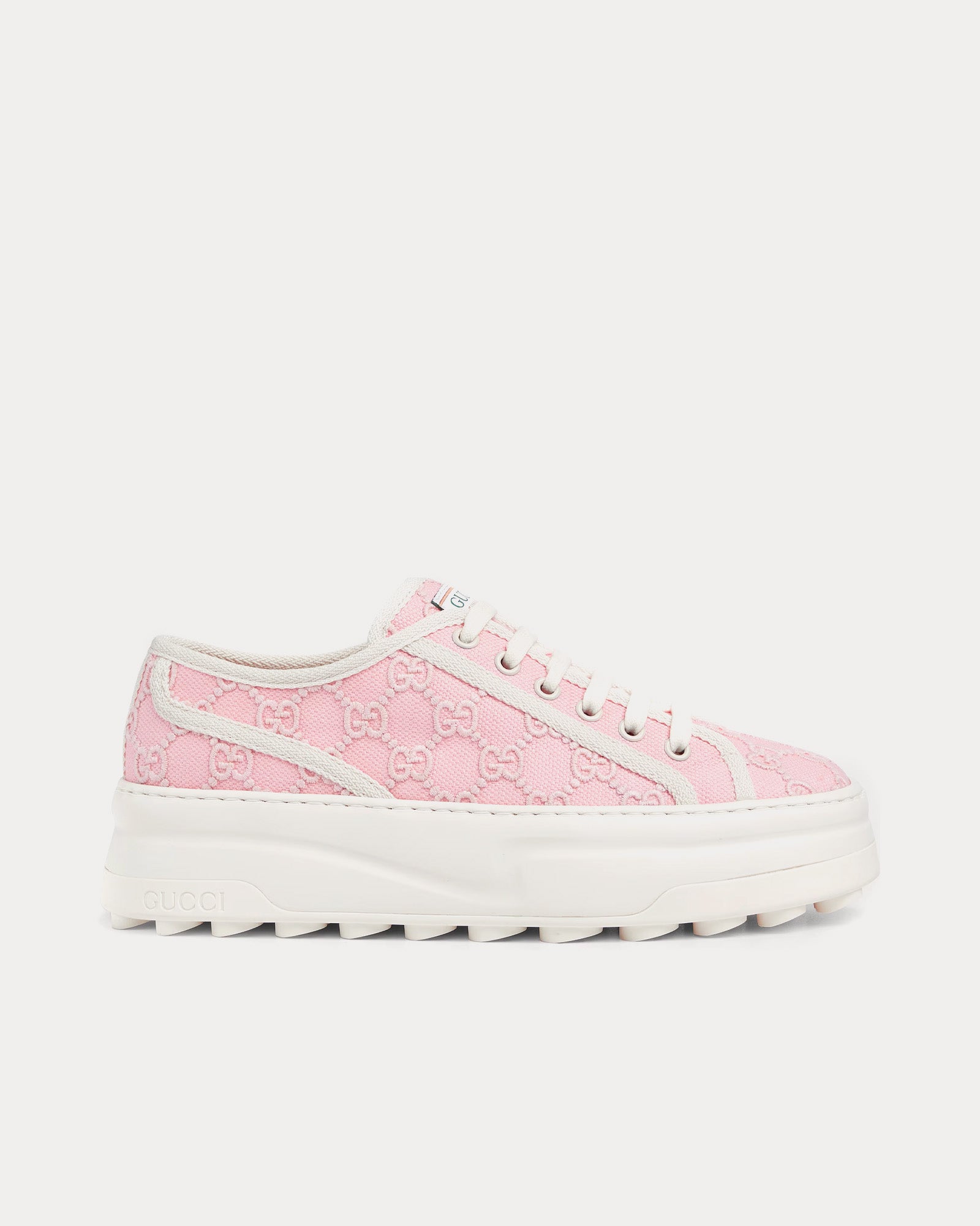 Gucci Tennis 1977 GG Canvas Light Pink Low Top Sneakers - 1