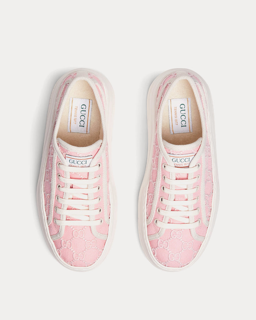 Gucci Tennis 1977 GG Canvas Light Pink Low Top Sneakers - Sneak in