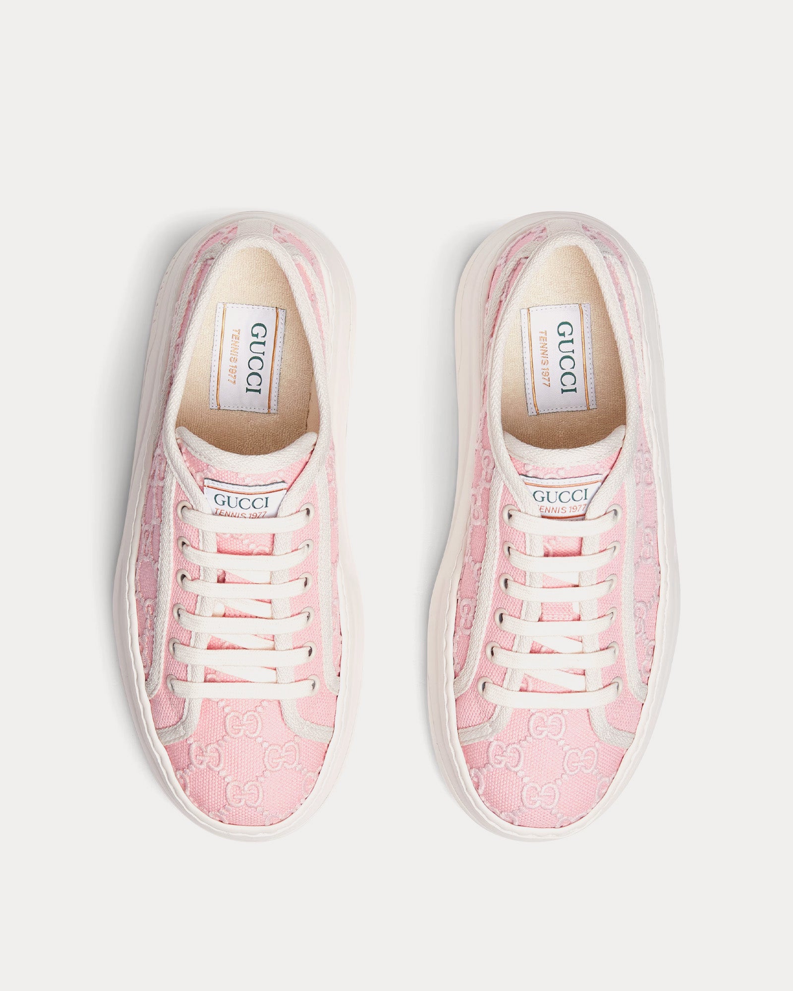 Gucci Tennis 1977 GG Canvas Light Pink Low Top Sneakers - 2