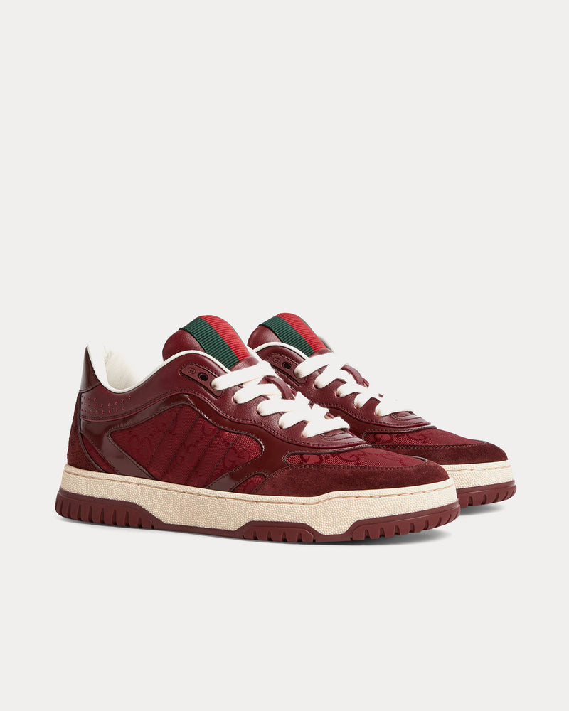 Gucci Re-Web with GG Canvas Gucci Rosso Ancora Red Low Top Sneakers - 3