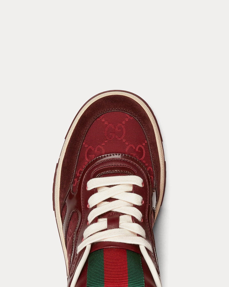 Gucci Re-Web with GG Canvas Gucci Rosso Ancora Red Low Top Sneakers - 5