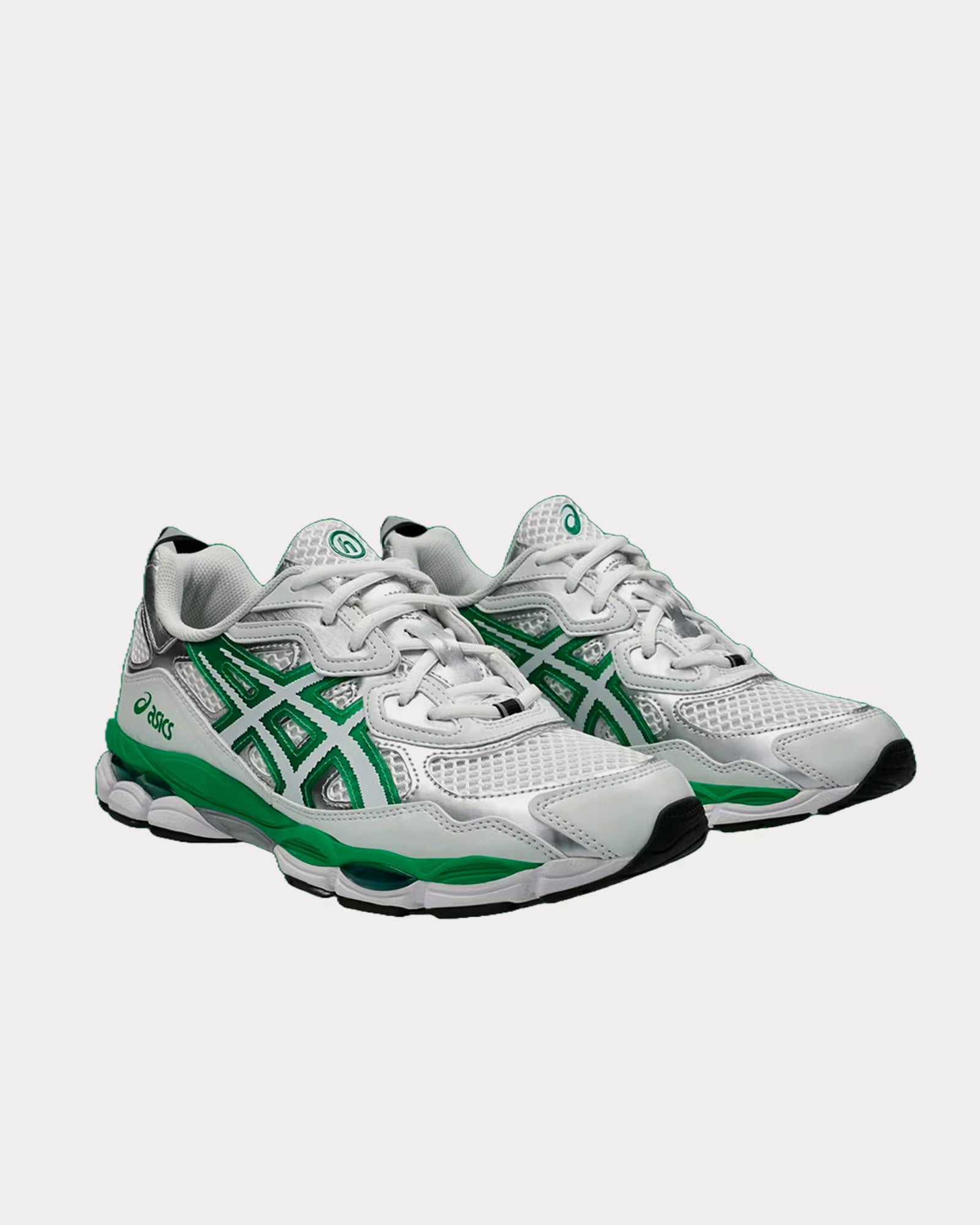 Asics x Hidden.NY Gel-NYC White / Silver / Green Low Top Sneakers - 2