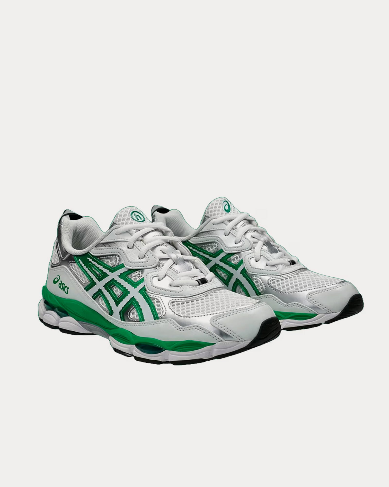 Asics x Hidden.NY Gel-NYC White / Silver / Green Low Top Sneakers 