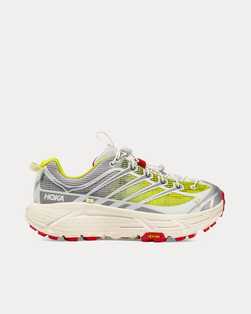 Hoka x Nicole McLaughlin Mafate Three2 White / Neon Yellow Running Shoes - 1