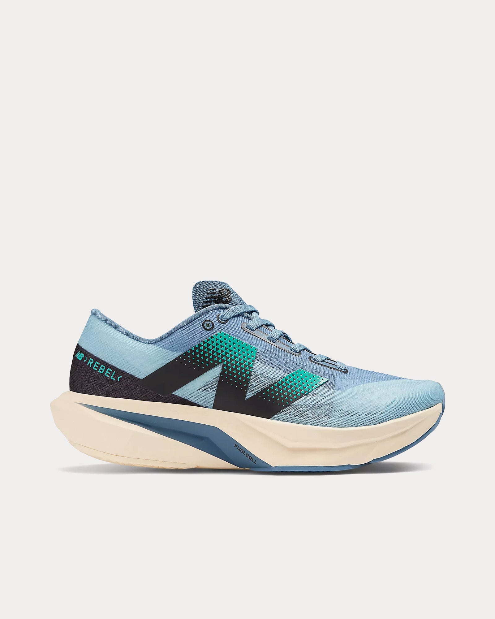 New Balance FuelCell Rebel v4 Heron Blue / Chrome Blue / Black Running Shoes - 1