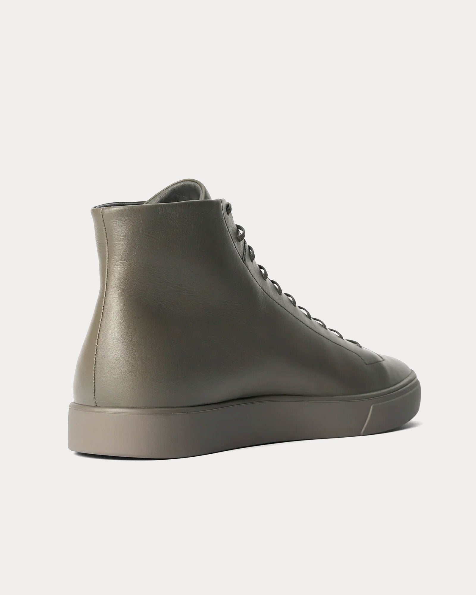 Isaac Reina Form Leather Pyrite High Top Sneakers - 3