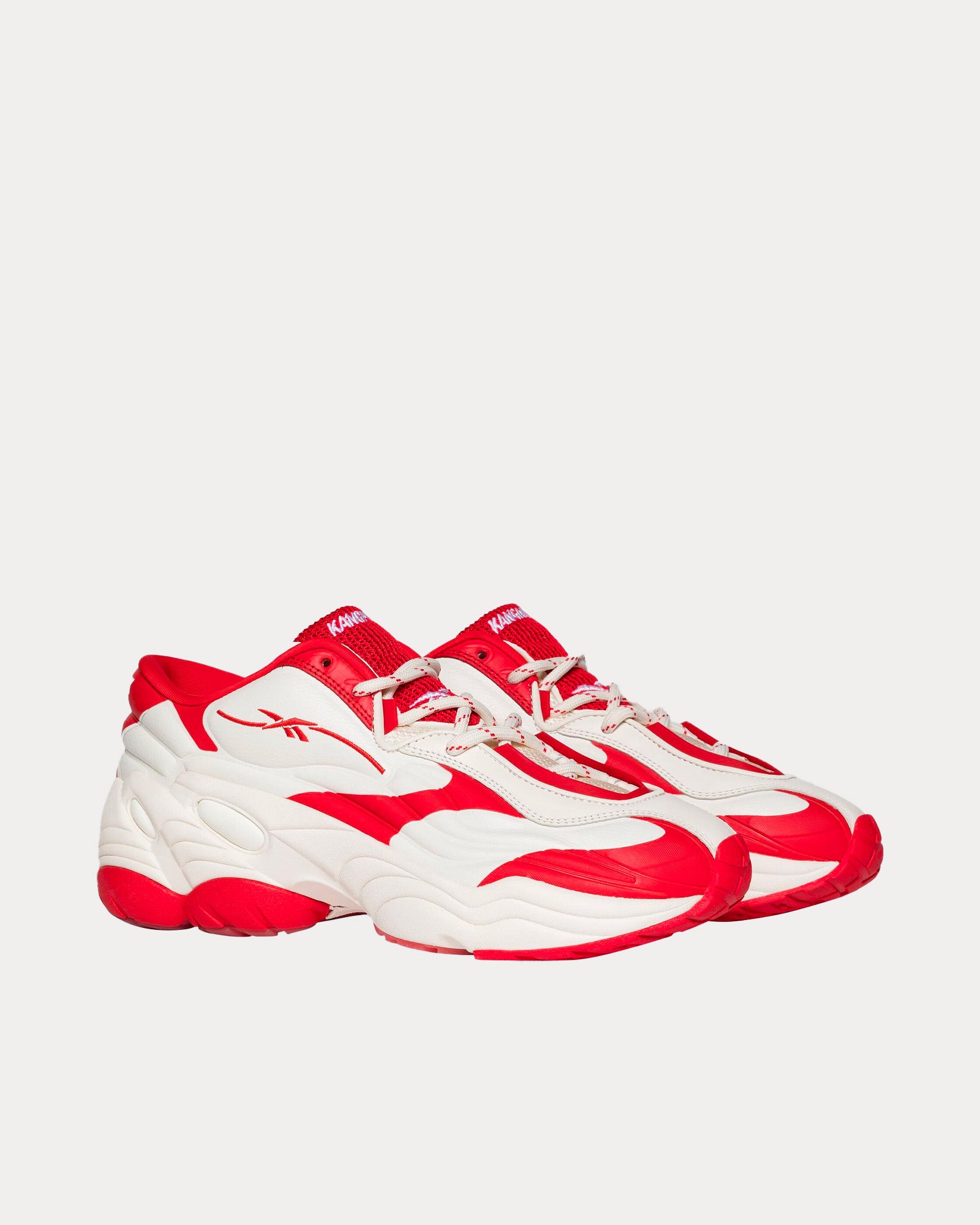 Reebok LTD x KANGHYUK DMX Run 6 Modern White / Red Low Top Sneakers - 2