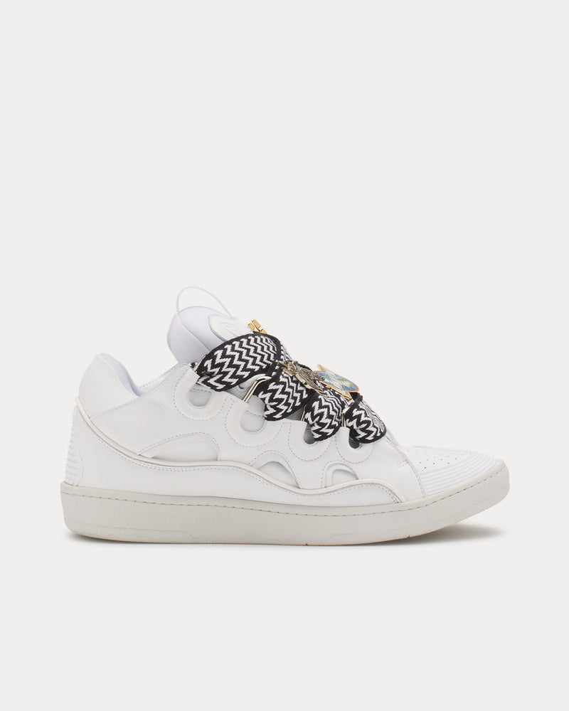 Lanvin x Future Curb 3.0 Leather White / Black Low Top Sneakers - 1