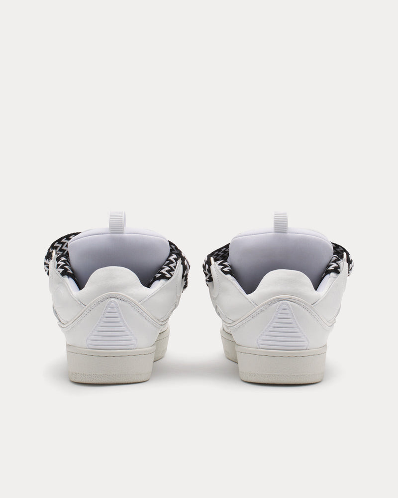 Lanvin x Future Curb 3.0 Leather White / Black Low Top Sneakers - 3