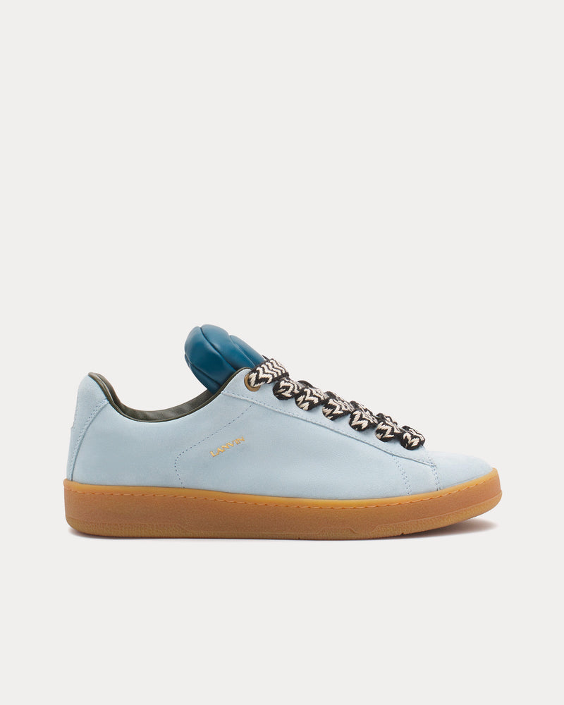 Lanvin x Future Hyper Curb Lite Leather & Suede Blue / Dark Blue Low Top Sneakers - 1