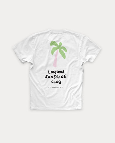 London Sunshine Club Palm Tree White T-Shirt