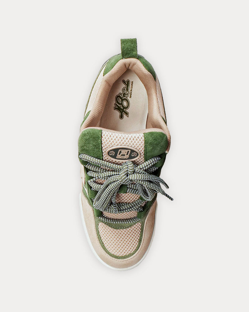 Flower Instincts x Maison Guava Opium Green / Beige Low Top Sneakers - 2