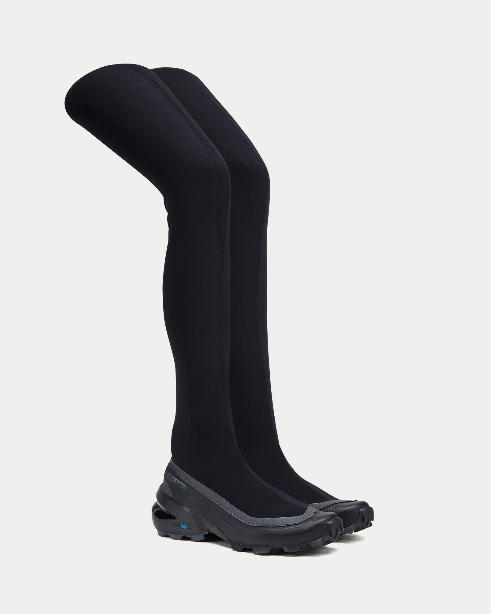 Salomon x MM6 Maison Margiela Thigh High Black Boots - 2