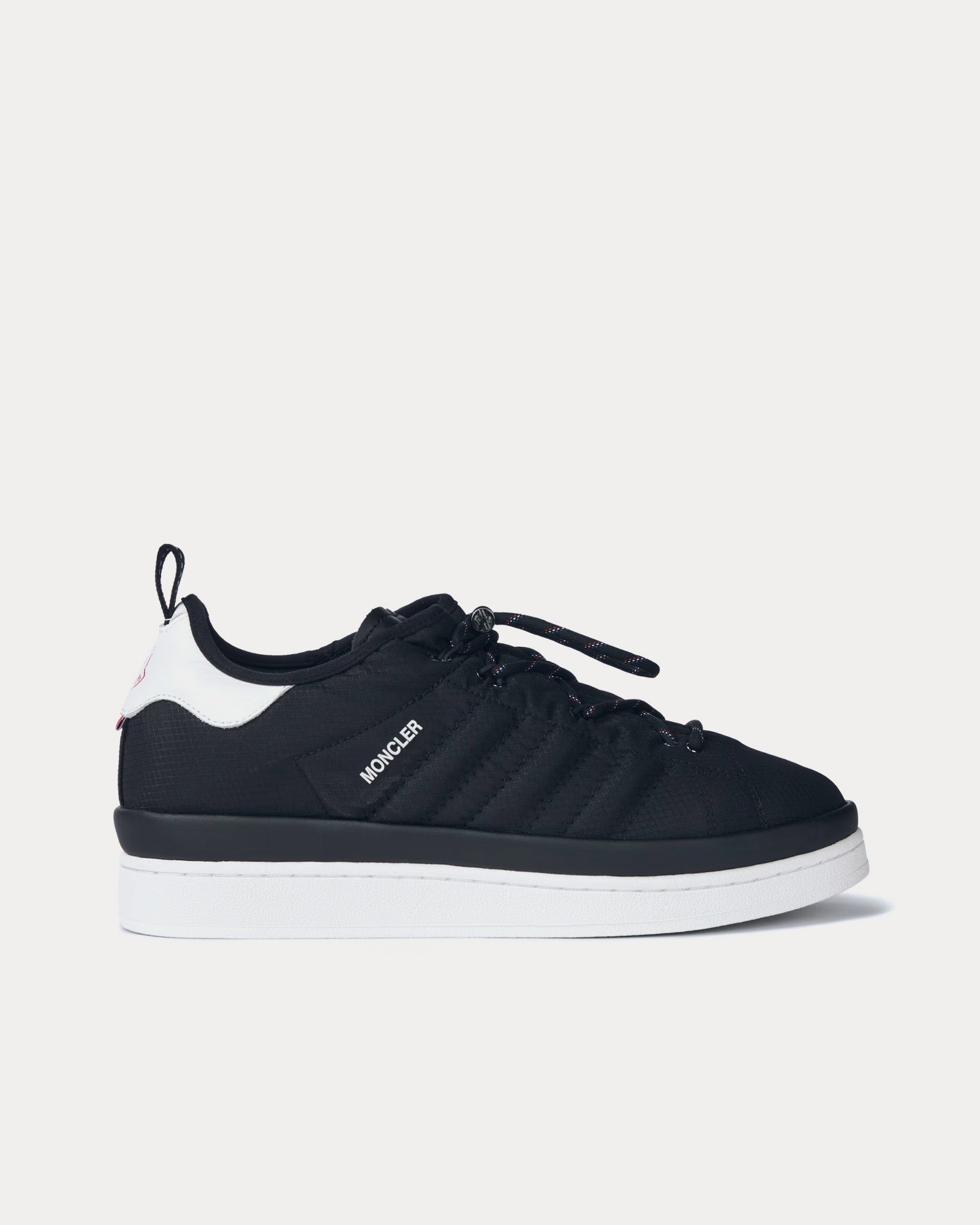 Moncler x Adidas Campus Black Low Top Sneakers - 1