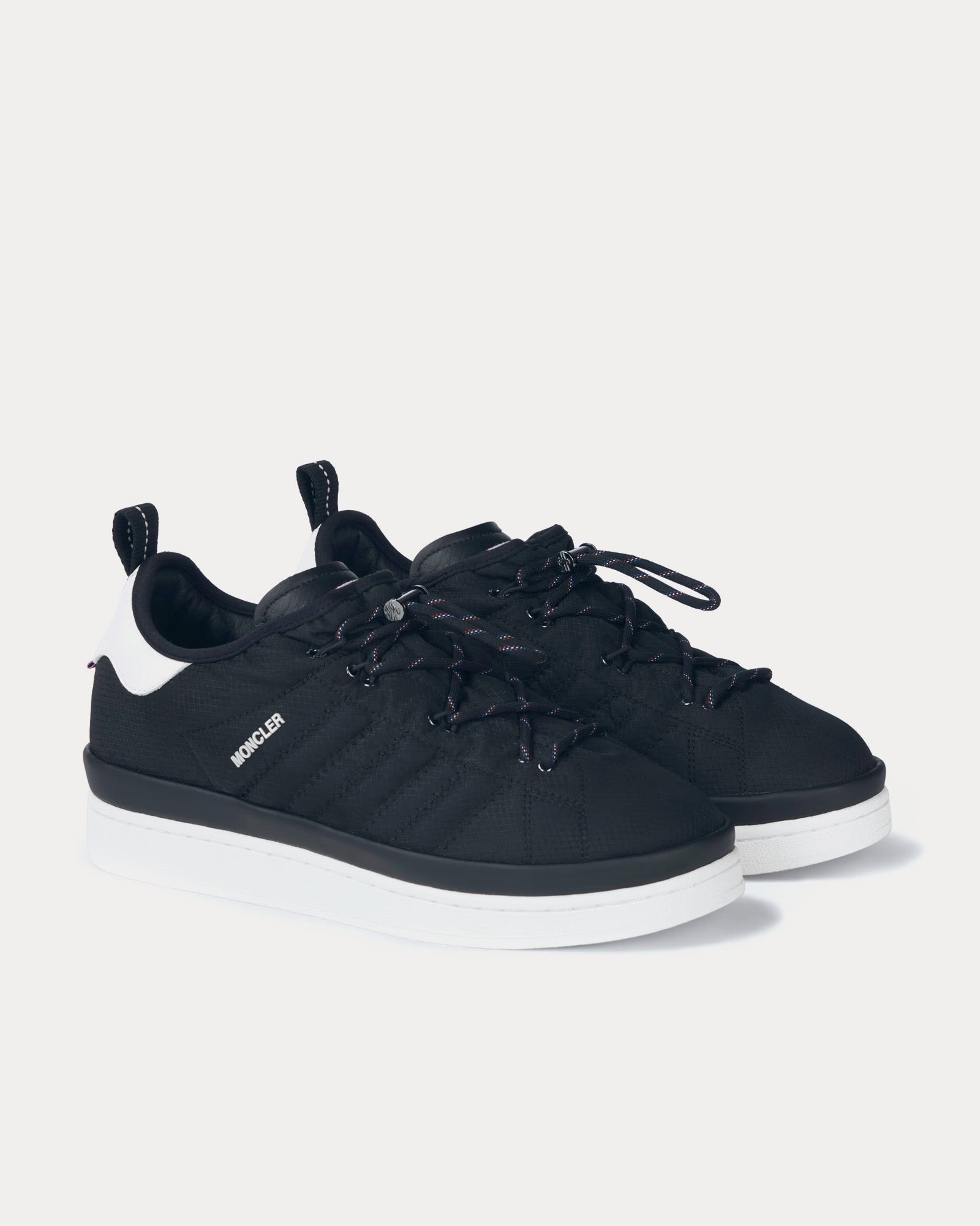 Moncler x Adidas Campus Black Low Top Sneakers - 3