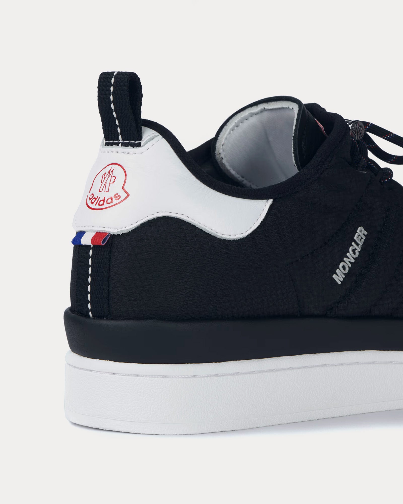 Moncler x Adidas Campus Black Low Top Sneakers - 4