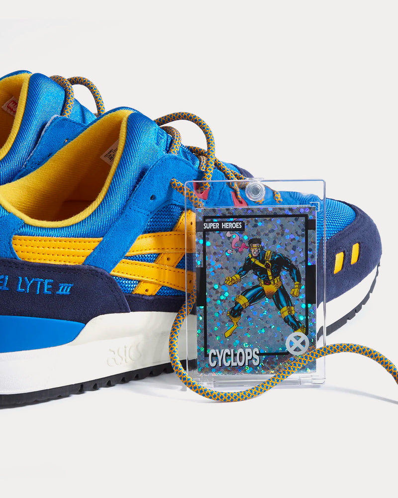 Asics x Kith Marvel Gel-Lyte III Remastered 'Cyclops' Blue / Yellow Low Top Sneakers - 2