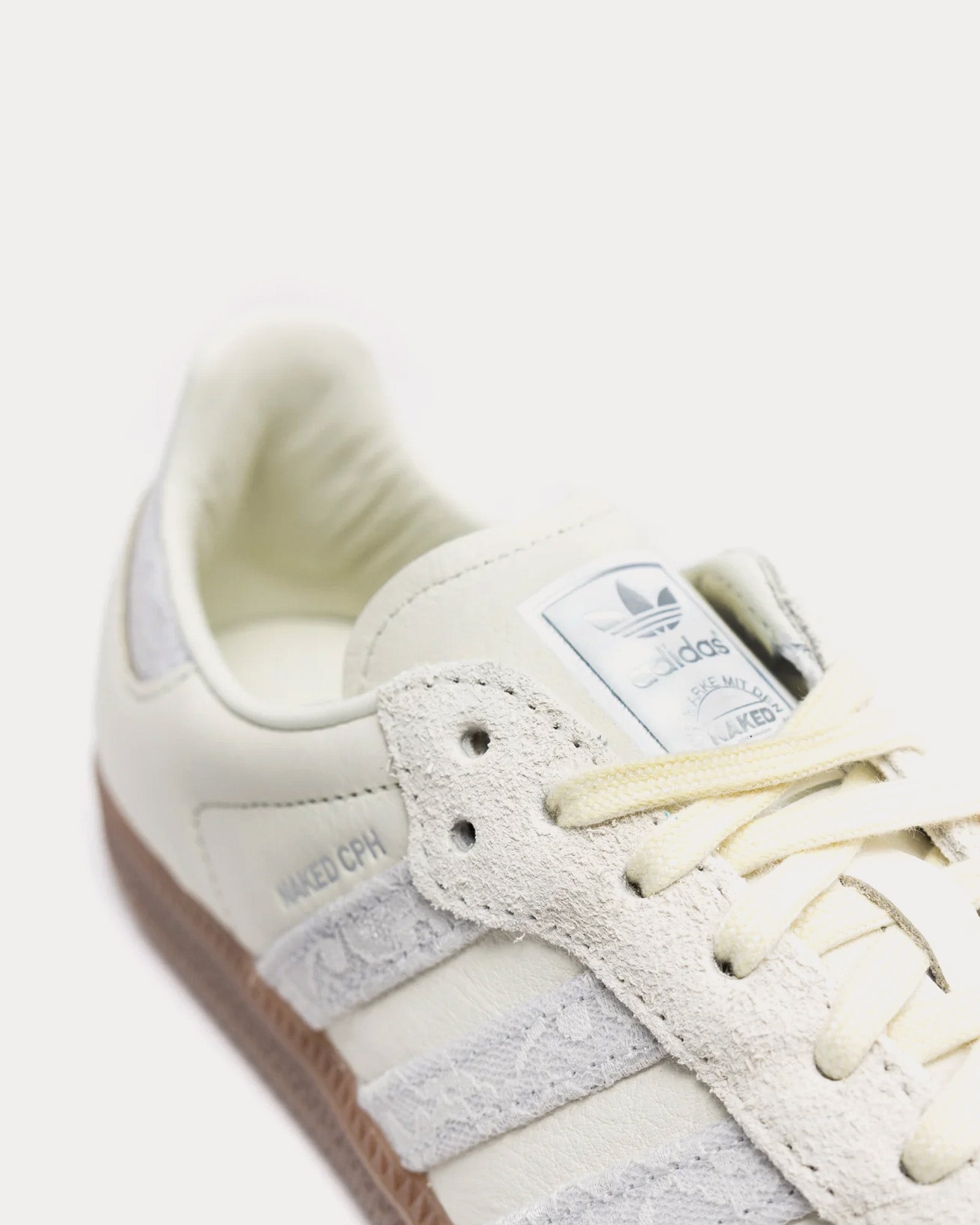 Adidas x Naked CPH Samba OG White / Off White / Crystal White / Silver Metallic Low Top Sneakers - 2