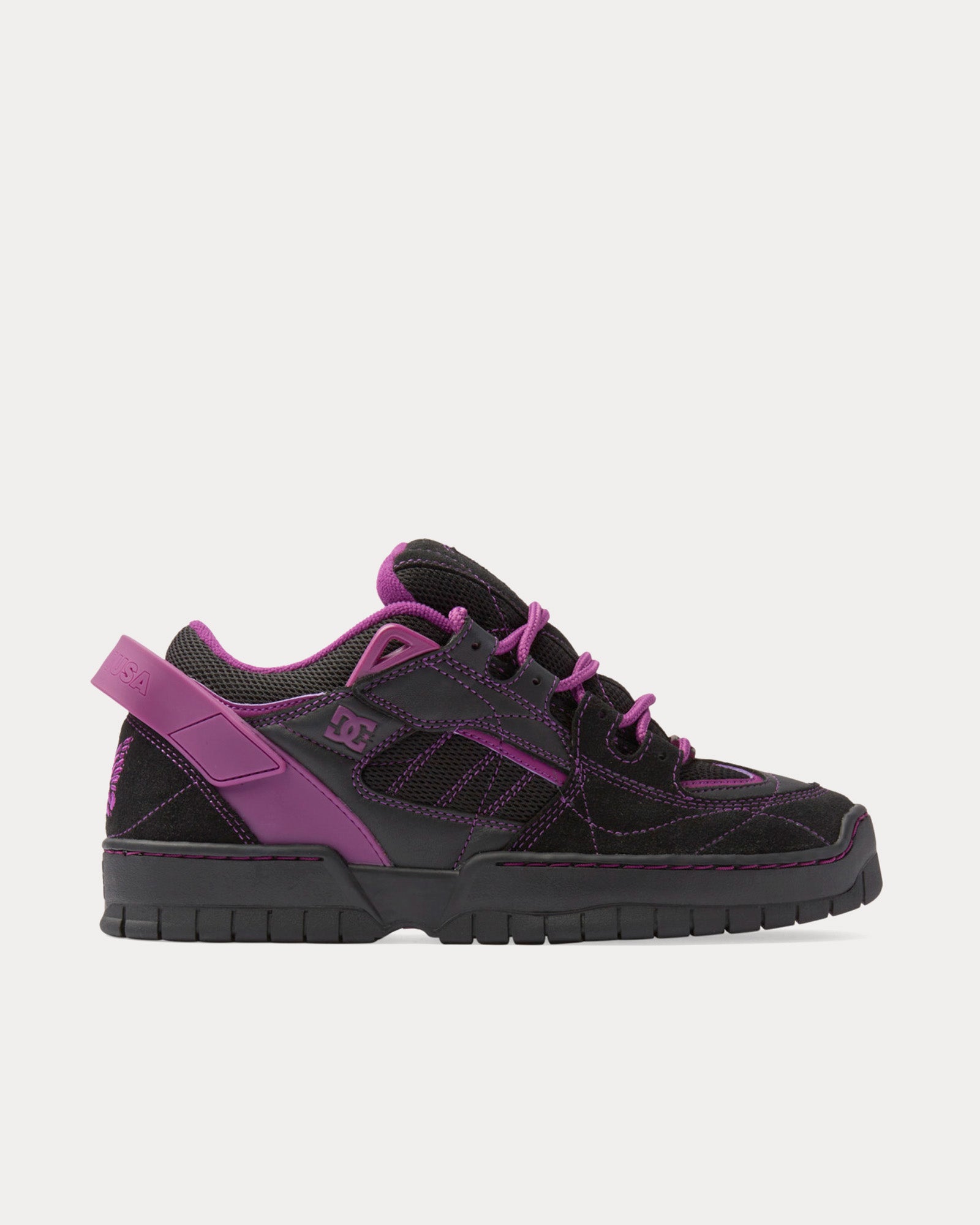 DC Shoes x Needles Spectre Black / Purple Low Top Sneakers - 1