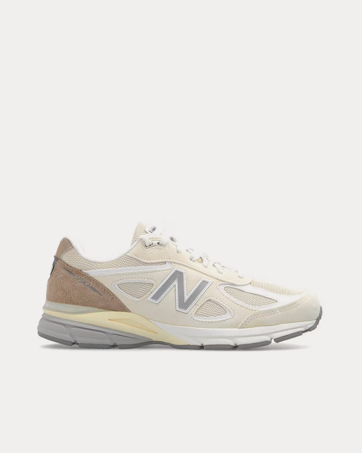 New Balance 990v4 Cream Low Top Sneakers - 1