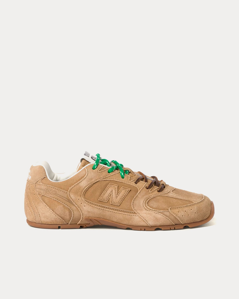 miu miu x new balance 530 sl suede sneakers ecru