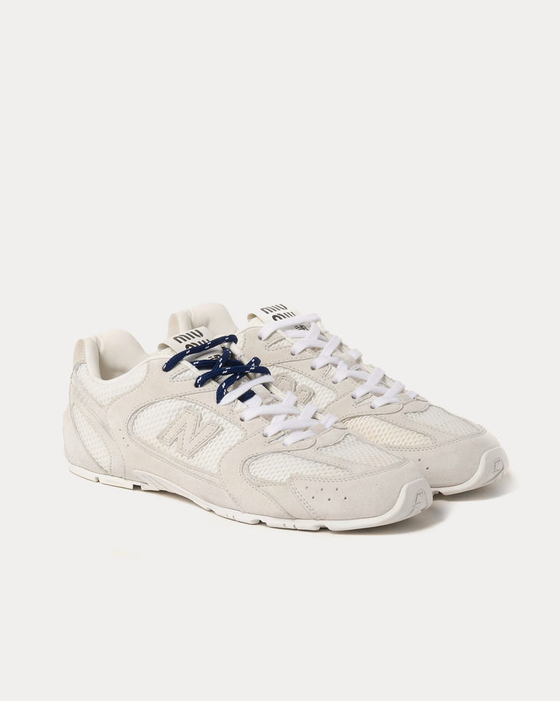 New Balance x Miu Miu 530 SL Suede & Mesh White Low Top Sneakers - 2