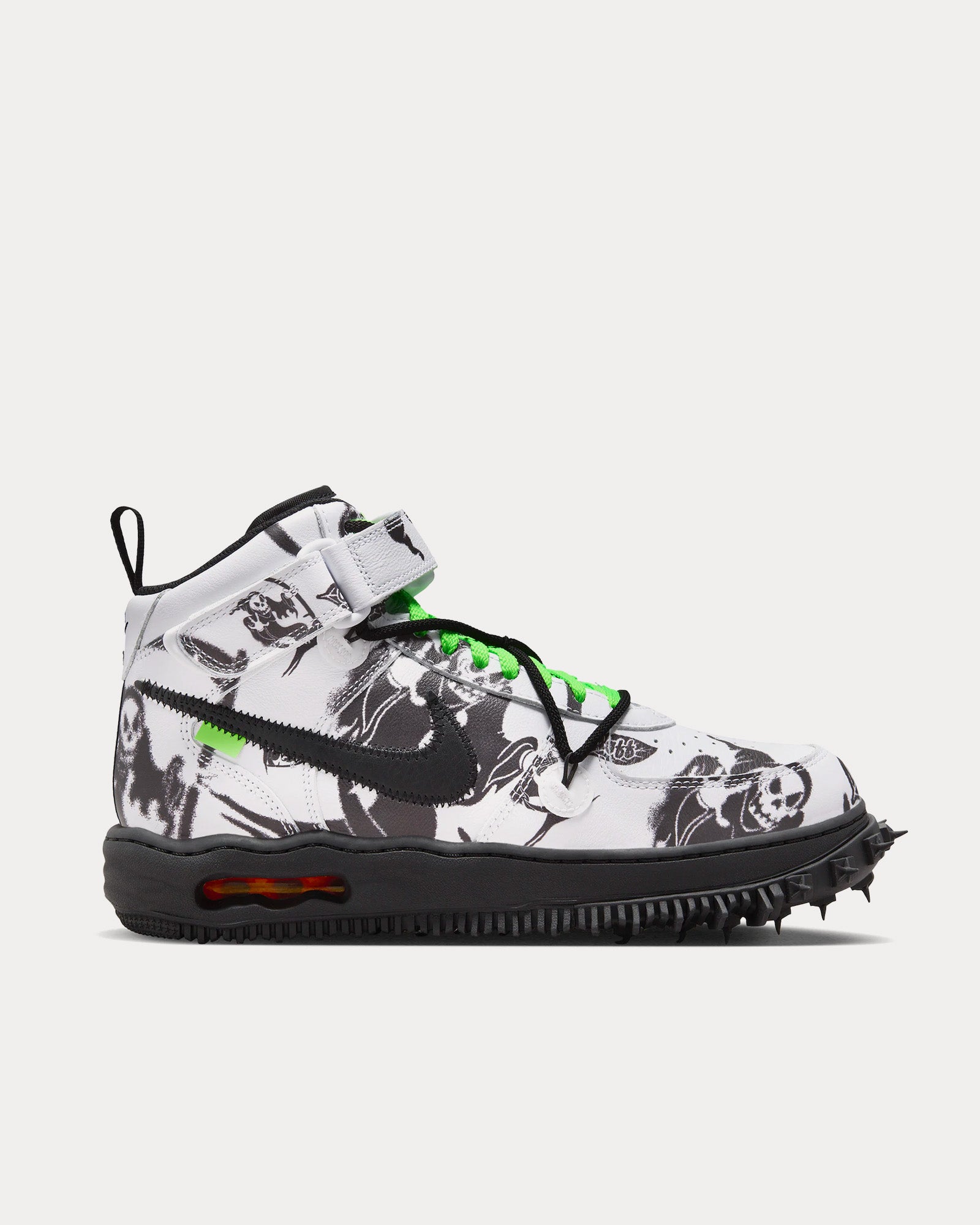 Nike x Off-White Air Force 1 Mid 'Grim Reaper' White / Black Mid Top Sneakers - 1